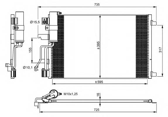 NRF 35975 Конденсатор, кондиционер