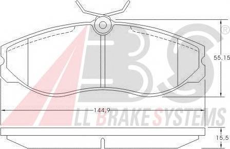 A.B.S. 36861 Комплект тормозных колодок,