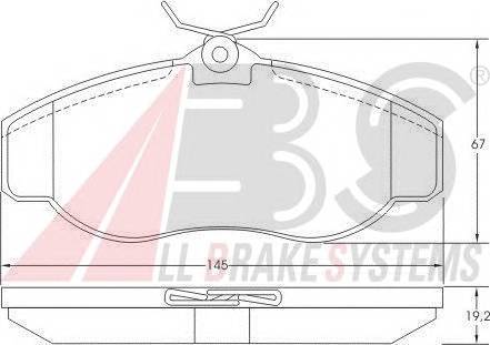 A.B.S. 36941 Комплект тормозных колодок,