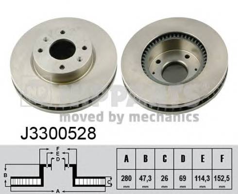 NIPPARTS J3300528 Тормозной диск