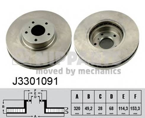 NIPPARTS J3301091 Гальмівний диск