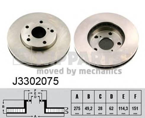 NIPPARTS J3302075 Гальмівний диск