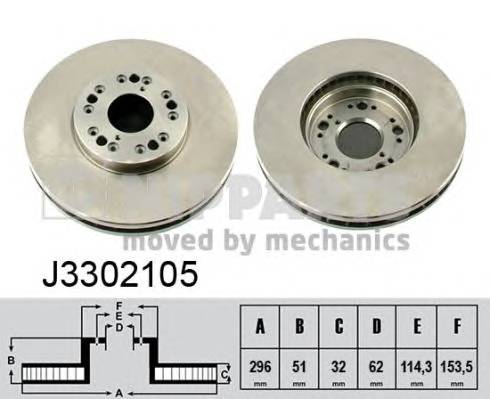 NIPPARTS J3302105 Гальмівний диск