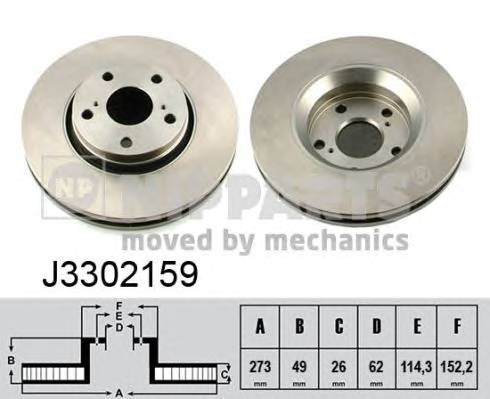 NIPPARTS J3302159 Тормозной диск