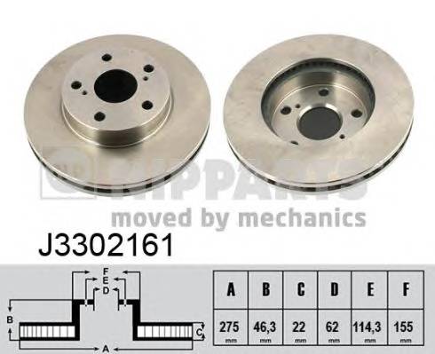 NIPPARTS J3302161 Тормозной диск