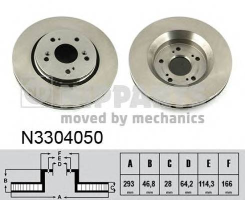 NIPPARTS N3304050 Тормозной диск