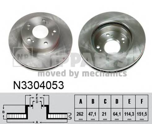 NIPPARTS N3304053 Тормозной диск