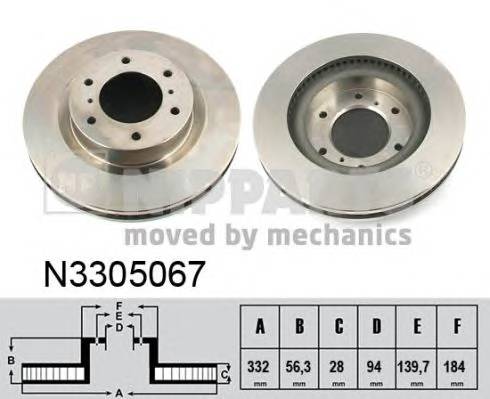 NIPPARTS N3305067 Тормозной диск