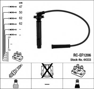 NGK 44333 Комплект проводов зажигания