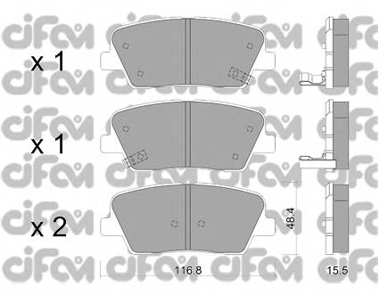 CIFAM 822-901-0 Комплект тормозных колодок,