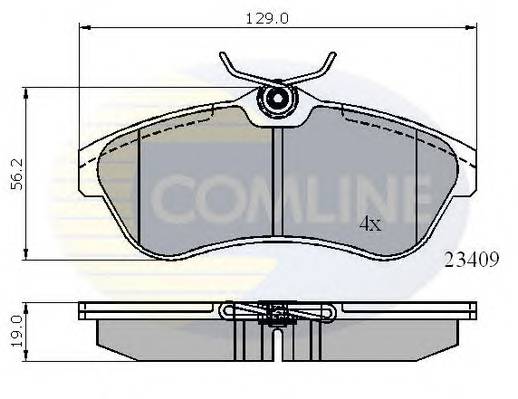 COMLINE CBP01146 Комплект гальмівних колодок,