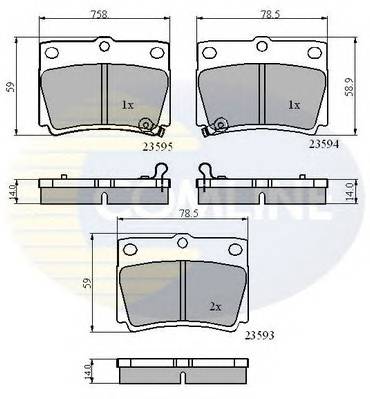 COMLINE CBP3775 Комплект тормозных колодок,