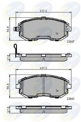 COMLINE CBP31760 Комплект тормозных колодок,