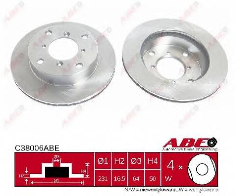 ABE C38006ABE Тормозной диск