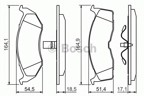 BOSCH 0 986 424 363 Комплект тормозных колодок,