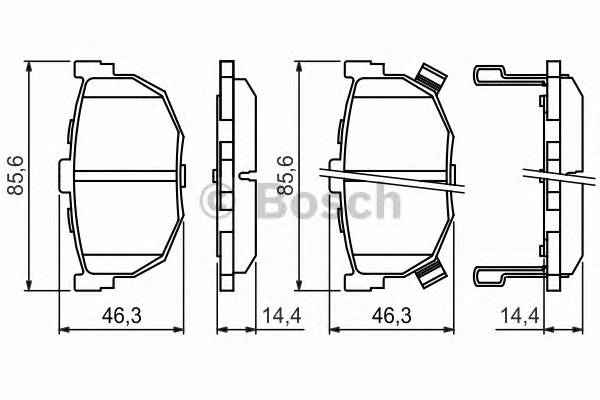 BOSCH 0 986 424 418 Комплект тормозных колодок,