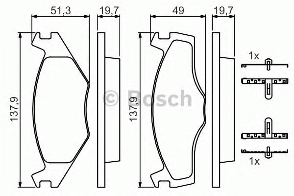 BOSCH 0 986 468 873 Комплект гальмівних колодок,