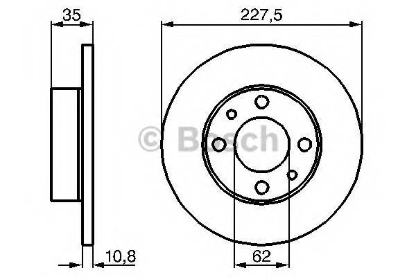 BOSCH 0 986 478 063 Гальмівний диск