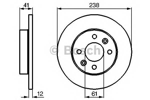 BOSCH 0 986 478 105 Тормозной диск