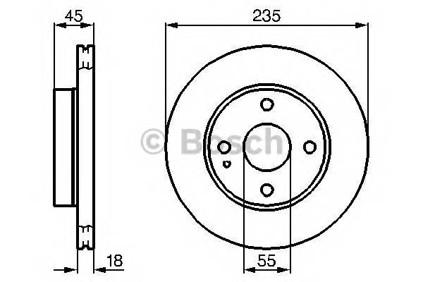 BOSCH 0 986 478 241 Тормозной диск