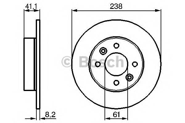 BOSCH 0 986 478 273 Тормозной диск