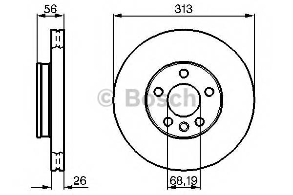 BOSCH 0 986 478 296 Тормозной диск