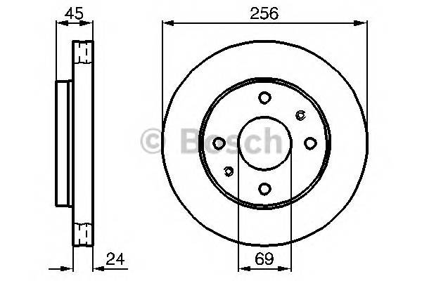 BOSCH 0 986 478 531 Гальмівний диск