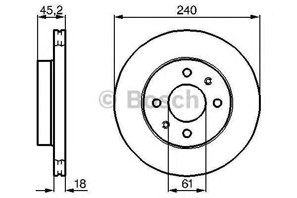 BOSCH 0 986 478 533 Гальмівний диск