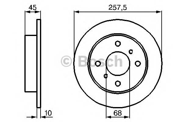 BOSCH 0 986 478 564 Тормозной диск