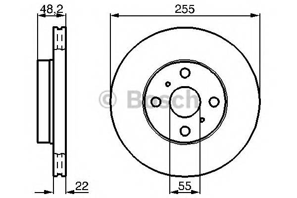 BOSCH 0 986 478 578 Тормозной диск