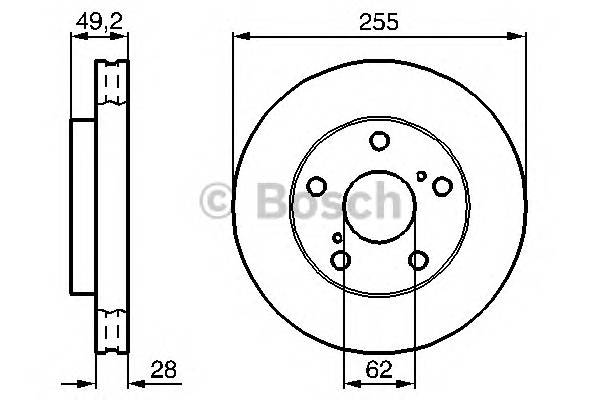 BOSCH 0 986 478 726 Гальмівний диск