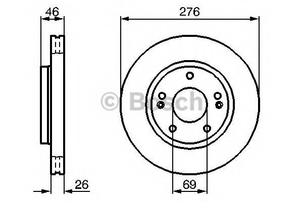 BOSCH 0 986 479 124 Тормозной диск