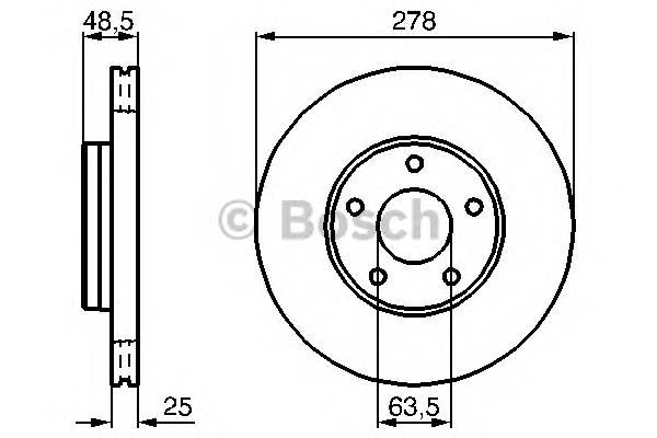 BOSCH 0 986 479 173 Гальмівний диск