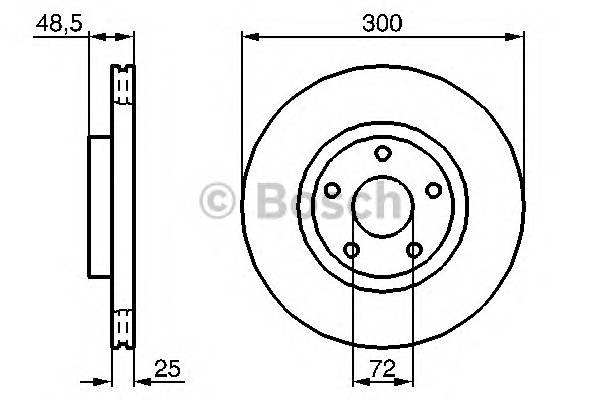 BOSCH 0 986 479 183 Тормозной диск