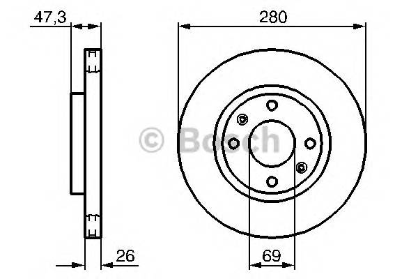 BOSCH 0 986 479 229 Тормозной диск