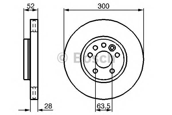 BOSCH 0 986 479 261 Гальмівний диск