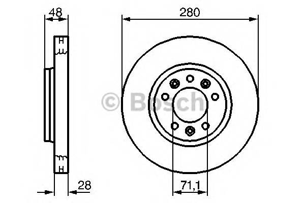 BOSCH 0 986 479 266 Тормозной диск