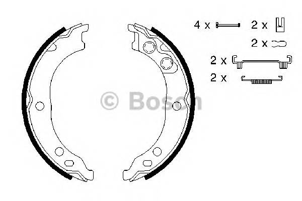 BOSCH 0 986 487 712 Комплект гальмівних колодок,