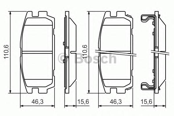 BOSCH 0 986 494 137 Комплект гальмівних колодок,