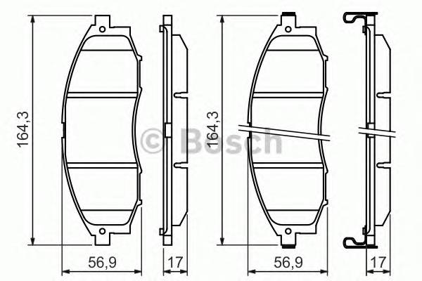 BOSCH 0 986 494 152 Комплект тормозных колодок,