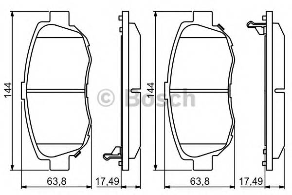 BOSCH 0 986 494 211 Комплект гальмівних колодок,