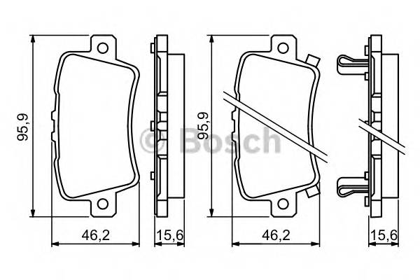 BOSCH 0 986 494 249 Комплект тормозных колодок,