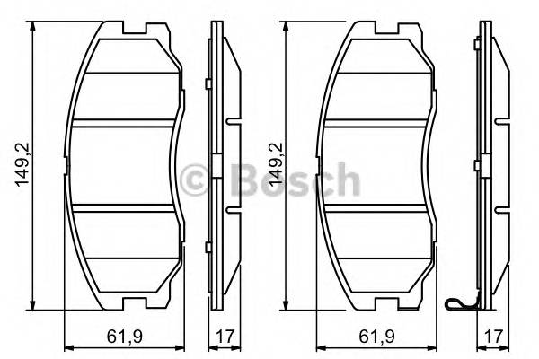 BOSCH 0 986 494 250 Комплект гальмівних колодок,