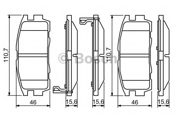 BOSCH 0 986 494 251 Комплект тормозных колодок,