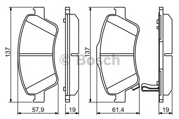 BOSCH 0 986 494 260 Комплект тормозных колодок,