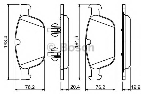 BOSCH 0 986 494 305 Комплект гальмівних колодок,