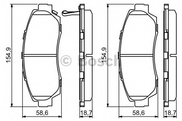 BOSCH 0 986 494 308 Комплект тормозных колодок,