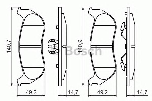 BOSCH 0 986 494 419 Комплект тормозных колодок,