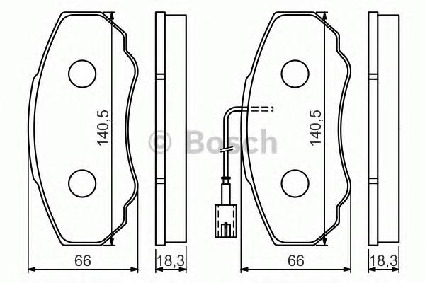 BOSCH 0 986 494 048 Комплект тормозных колодок,