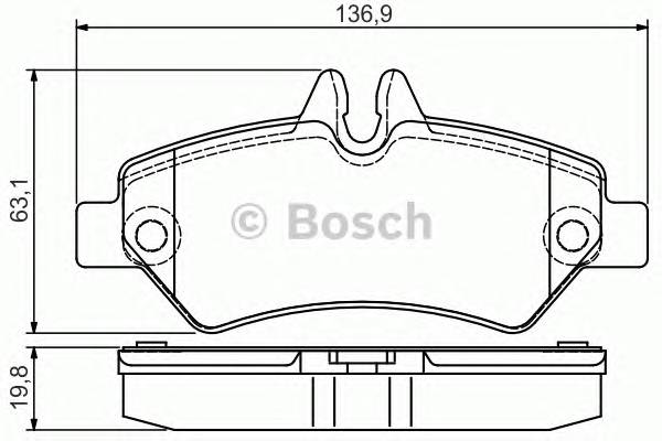 BOSCH 0 986 495 100 Гальмiвнi колодки, к-кт.